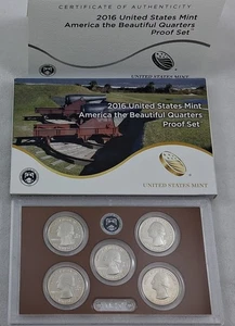 2016 United States Mint America the Beautiful Quarters Clad Proof Set OGP & COA - Picture 1 of 10