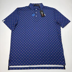 RLX Ralph Lauren Performance Golf Poloshirt Herren royalblau Multi Größe Large - Bild 1 von 8