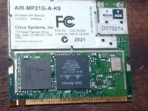 Cisco AIR-MP21G-A-K9 802.11 b/g Mini Radio PCI LAN Wireless Card (Module)  - Picture 1 of 12