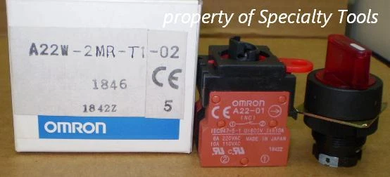 Omron Interruptor Rojo Mantenido 2 Posiciones 110VAC LED NO NC Foto 1 de 1