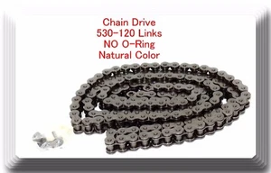 (No-Ring) Drive Chain Natural Color 530 x120 Link For Suzuki GSXR 1000 GSX-R750 - Picture 1 of 3