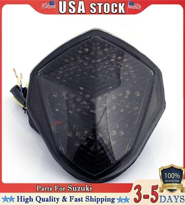 Integrated LED TailLight Turn Signals Fits Suzuki GSXR 1000 2003-2004 Smoke F07 - Image 1 of 4