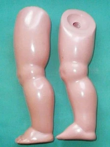 Vintage celluloid doll legs, turtle mark 42, Schildkröt, Germany - Picture 1 of 5