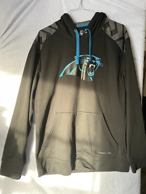 Carolina Panthers Hoodie Adult Men SZ MEDIUM Black Sweatshirt Hood NFL Football - Image 1 of 4