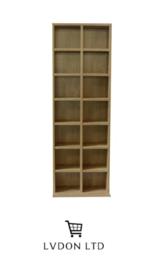 Libreria doppia rovere portaoggetti armadio rack torre organizer regolabile 224 CD - Immagine 1 di 4