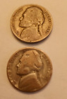 Jefferson Nickels : 1942 PS --2 pièces en alliage d'argent Seconde Guerre mondiale-- (0542-03)