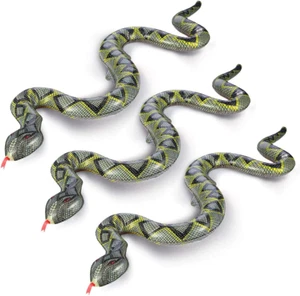 FUTUREPLUSX Inflatable Fake Snake, 3PCS Blow Up Snake Animal Pool Floats Decorat - Picture 1 of 7