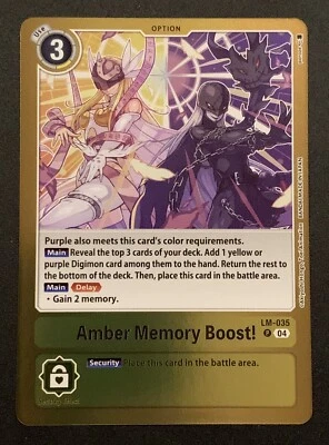 Amber Memory Boost! - LM-035 - Special Limited Set - Digimon TCG - Image 1 of 3