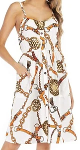 Sling Dress, Casual Backless Mini Dresses,sleeveless Camis Printed Skirt - Picture 1 of 3