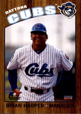 2012 Daytona Cubs Choice #26 Brian Harper Manager San Pedro California CA Card