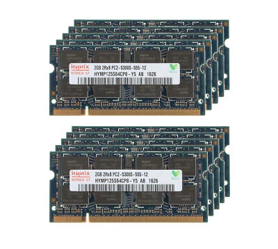 Lot Hynix 2GB 2RX8 PC2-5300S DDR2 667Mhz 200Pin CL5 Memory Notebook SODIMM #GS56 - Image 1 of 4