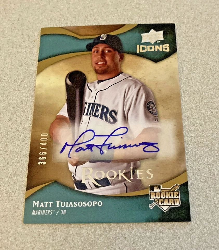 2009 Upper Deck Icons RC Auto #141 Matt Tuiasosopo Mariners /400 - Image 1 of 2