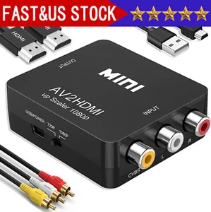 HDMI To RCA AV Adapter Converter Cable CVBS 3RCA 1080P Composite Video Audio - Picture 1 of 12