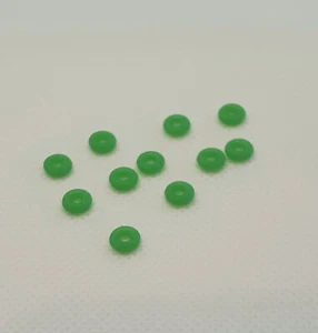4 Green Stop Rings Silicone Beads 6x1.9mm Ships Free With Jewelry/Bead Purchase - Picture 1 of 1