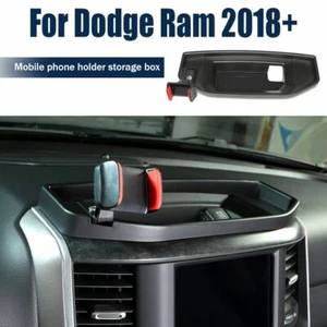 For Dodge RAM 2018+ Center Console Phone Bracket Mount Holder Storage Box Tray  - Picture 1 of 8