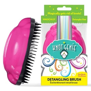 Knot Genie Original Detangling Brush For Wet or Dry Hair- Fairy Pink - Picture 1 of 7