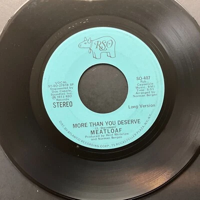Meat Loaf, More Than You Deserve, 7" 45rpm, Promo, Vinyl VG+ - Image 1 of 3