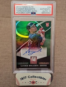 2014 ELITE XANDER BOGAERTS RC AUTO Turn of the Century Green Foil PSA AUTO 10 - Picture 1 of 2