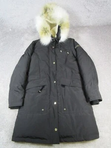 Sam Edelman Jacket Womens Medium Black Insulated Faux Fur Parka - Picture 1 of 12