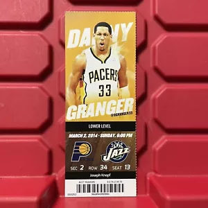 Boleto de la NBA Indiana Pacers Vs Utah Jazz usado marzo de 2014 - Imagen 1 de 2