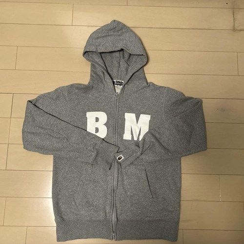 A BATHING APE (BAPE) Felpa con cappuccio zip BAPE Baby Milo una scimmia da bagno NIGO grigia taglia M dal Giappone usata rara