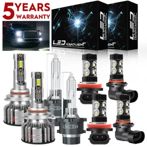 For Acura TL 2009-2014 8X Front LED HID Headlights Hi/Lo DRL Fog Light Bulbs - Picture 1 of 20