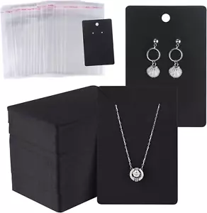 MIAHART 150 Set Earring Display Card with 150 Pcs Self-Seal Bags, Earring Holder - Picture 1 of 7
