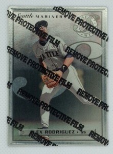 1996 Donruss Steel Stats Alex Rodriguez #8, Seattle Mariners, W/Peel