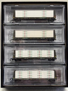 N Scale Micro Trains MTL 993 05 320 Weathered BNSF BHF w/Procor Loads 4-Pack - Picture 1 of 3