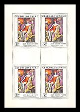 CZECHOSLOVAKIA Sc# 2268 Art Horseback Rider by Jab Bauch Sheet of 4 stamps 1979