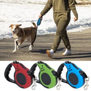 Dog Leash Retractable Walking Collar For Small Big Pet with Lock Nylon 16Ft Long - Picture 1 of 12