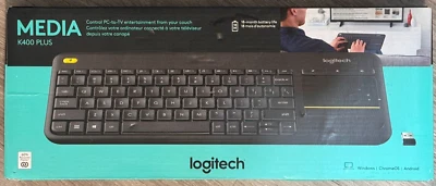 K400 Plus Wireless QWERTY Keyboard with Touchpad for Effortless Media Control - Image 1 of 2