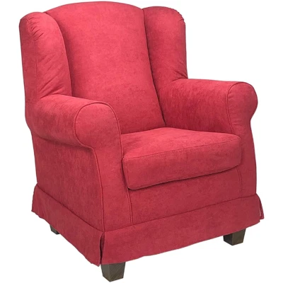 Poltrona da camera BERGERE imbottita in tessuto antimacchia sfoderabile BORDEAUX - Immagine 1 di 4