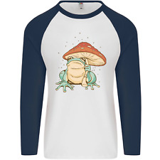 Un Rana sotto Un Funghi Velenosi Ombrello Toad Uomo L/S Baseball T-Shirt