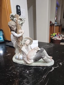Llardro 1256 "CAUGHT NAPPING" SHEPHERD BOY SLEEPING 13" high, rare retired item - Bild 1 von 9