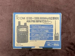 Icom IC-R6 metaliczny niebieski szerokopasmowy odbiornik ręczny pakiet mini antena - Zdjęcie 1 z 3