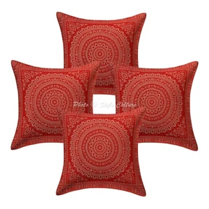 Pillow Cover Handcrafted Brocade Jacquard Decor Car Sofa Cushion Case 16 x 16 in - Picture 1 of 6