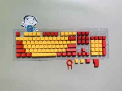 104pcs/Set Mechanical Keyboard Keycaps Backlit Two-Color Replacement ABS Key Cap - Image 1 of 4