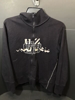 Chaqueta negra con cremallera Liomo para hombre 80 % algodón/20 % poliéster cremallera completa talla XL Foto 1 de 3