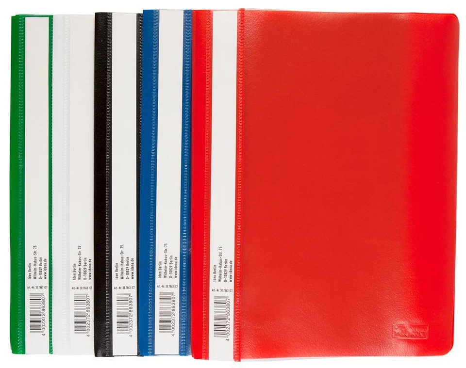 SI MASS PRODUCTION GMBH 30 Schnellhefter DIN A5 / PP / 5 verschiedene Farben