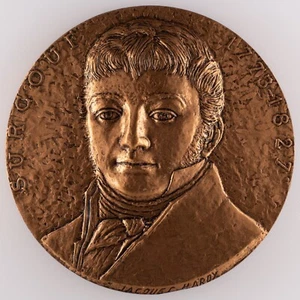 Médaille Robert Surcouf - Corsaire - 1773-1827 - Signée par Jacques Hardy - Imagen 1 de 3