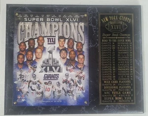 New York Giants Super Bowl XLVI Champions 12" x 15" Plaque SB 46 - Picture 1 of 3