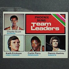 CHARLIE SCOTT / DENNIS AWTREY  ++  1975-76  Topps  #130  TL  Phoenix Suns