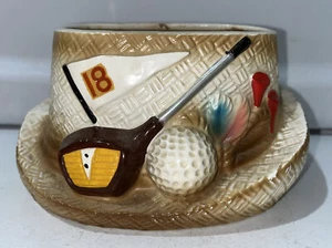 Vtg Parma AAI Golf Theme Planter Vase Japan Made - Picture 1 of 7