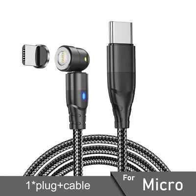 Magnetic PD 60W Type C to Type C Micro USB 3A Fast Charging Cable Data Sync Cord - Image 1 of 4