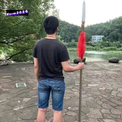 Chinese KUNGFU Spear Dagger Short Sword Sharp Stainless Steel Spearhead Blade - Image 1 of 4