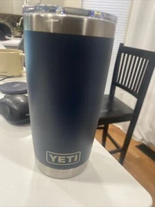 NEW-YETI Blue Rambler STEEL 20 oz. Tumbler w/Mag Slider Lid-Kindeva Drug Logo - Picture 1 of 12