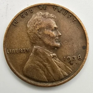 1938 D Lincoln Wheat Cent XF You Grade It! Penny Type Coin EF Free Ship! - Picture 1 of 4