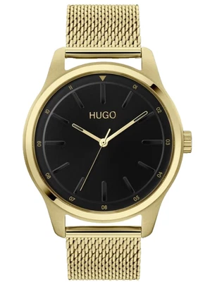 HUGO BOSS DARE 1530138 ЧЕРНЫЙ ЦИФЕРБЛАТ ИЗ НЕРЖАВЕЮЩЕЙ СТАЛИ СЕТКИ ГРУППЫ 42 ММ МУЖСКИЕ ЧАСЫ - Изображение 1 из 4