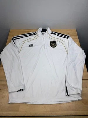 Adidas Alemania Fútbol 1/4 Cremallera Sudadera Hombre XL Blanco Pullover 12076 Foto 1 de 4